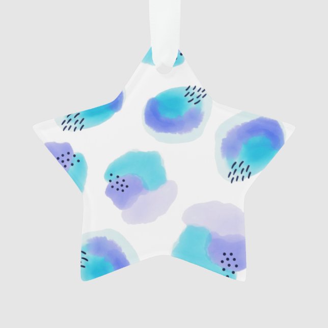 Watercolor Brushstrokes Ornament (Front)