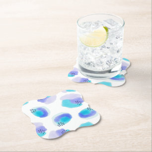 Watercolor Brushstrokes Paper Coaster