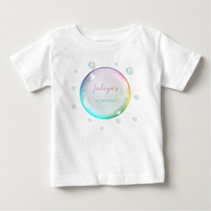 Watercolor bubbles Birthday  Baby T-Shirt