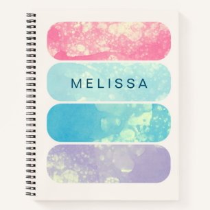 Watercolor Bubbles ⎢Monogram Notebook