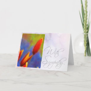 Watercolor Buds-Sympathy Card