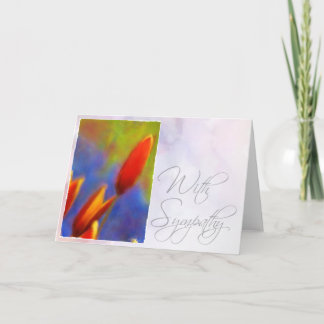 Watercolor Buds-Sympathy Card