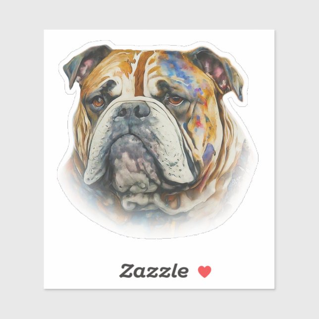 Watercolor Bulldog (Sheet)