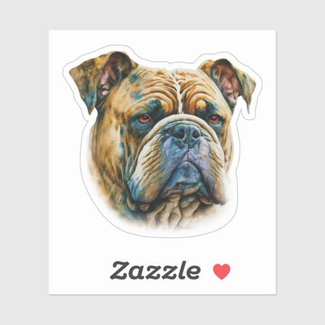 Watercolor Bulldog (Sheet)