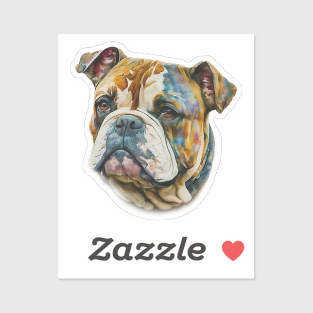 Watercolor Bulldog (Sheet)