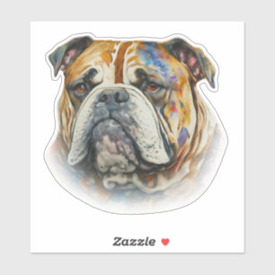 Watercolor Bulldog 