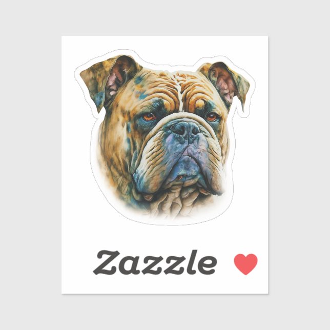 Watercolor Bulldog (Sheet)