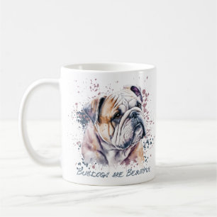 Watercolor Bulldog Coffee Mug