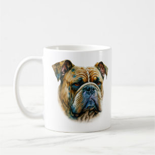 Watercolor Bulldog Coffee Mug