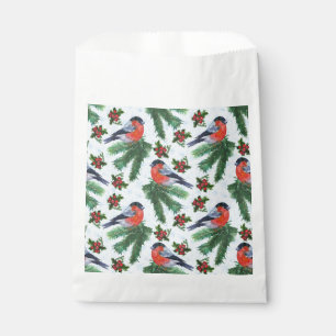 watercolor bullfinch favour bags