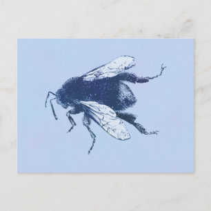 Watercolor Bumble Bee Postcard