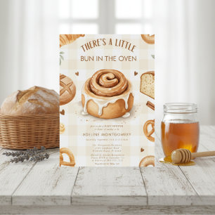 watercolor Bun in the Oven Bakery Baby Shower Invitation