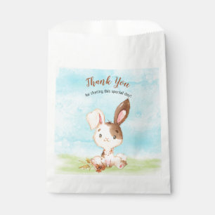 Watercolor Bunny Baby Shower Farm Thank You Favour Bags