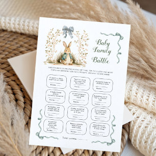 Watercolor Bunny Floral Arch Baby Family Battle