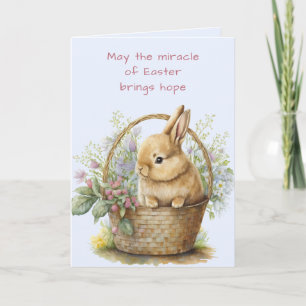 Watercolor Bunny Holiday Card