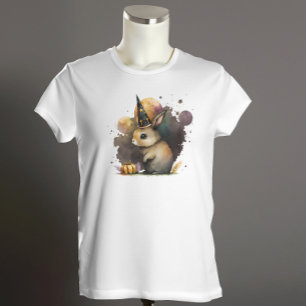 Watercolor Bunny Rabbit Halloween T-Shirt