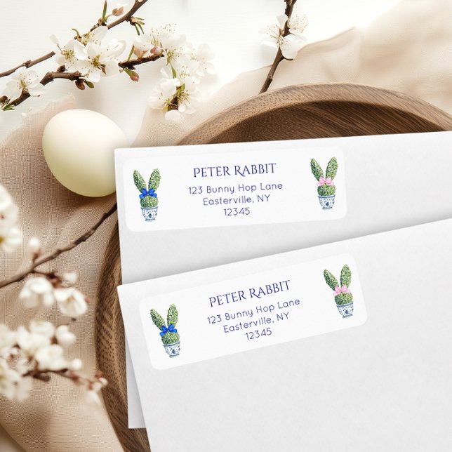 Watercolor Bunny Return Address (Creator Uploaded)