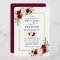 Watercolor Burgundy Floral Wedding 2 Frame Gold