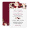 Watercolor Burgundy Red Floral Rustic Boho Wedding