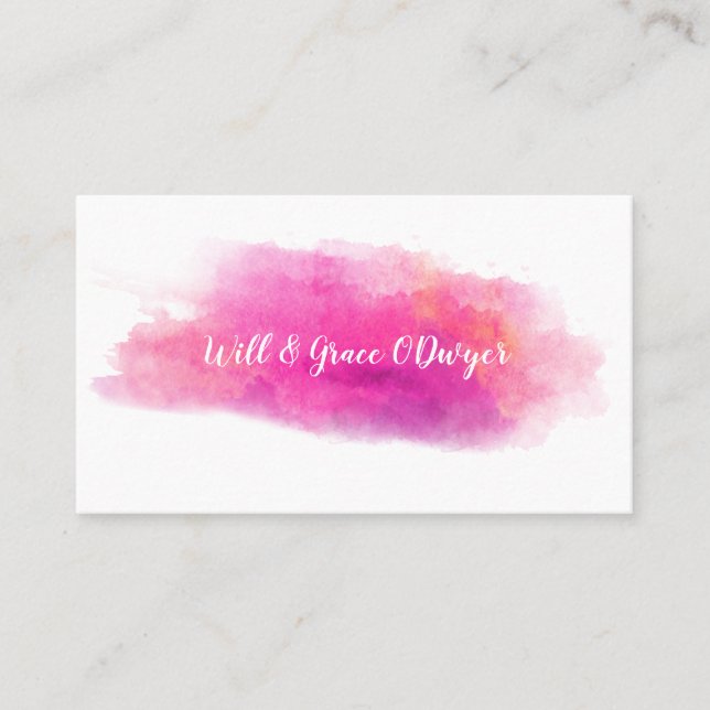 Watercolor Business Card (Front)