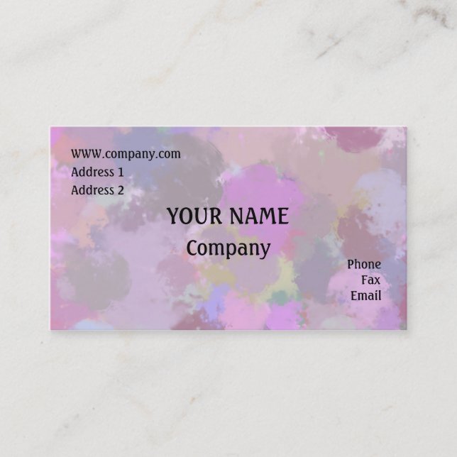 Watercolor Business Card (Front)