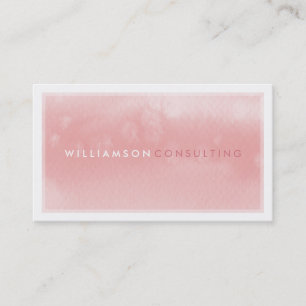 WATERCOLOR BUSINESS CARD :: modern trendy coral