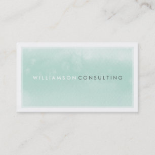 WATERCOLOR BUSINESS CARD :: modern trendy mint