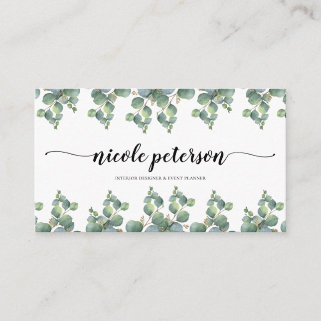 Watercolor Business Cards (Front)
