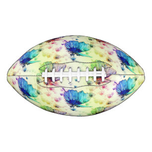 Watercolor Butterflies American Football
