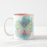 Watercolor Butterflies and Flowers