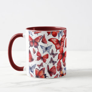 Watercolor butterflies art  mug