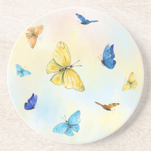 Watercolor Butterflies  Coaster