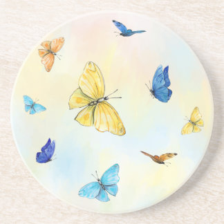 Watercolor Butterflies Coaster