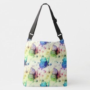 Watercolor Butterflies Cross-Body Bag