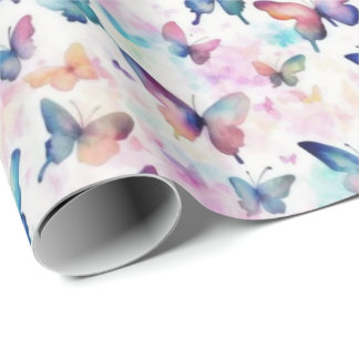 Watercolor Butterflies: Fluttering Beauty Wrapping Paper