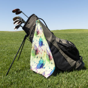 Watercolor Butterflies Golf Towel