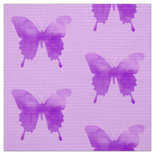 Watercolor Butterflies - Lavender and Violet Fabric