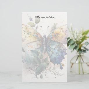 Watercolor Butterflies Letter Sheets Stationery