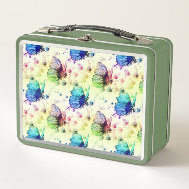 Watercolor Butterflies Lunchbox (Front)