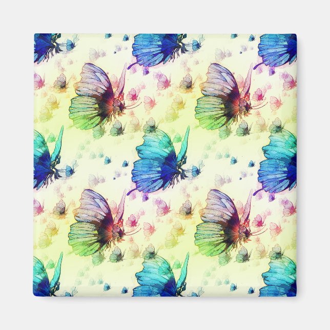 Watercolor Butterflies Magnet (Front)