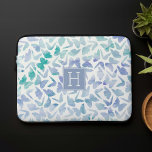 Watercolor Butterflies Monogrammed Laptop Sleeve<br><div class="desc">Sweet watercolor butterflies pattern in beautiful blue and green hues. Personalise it with your name,  monogram,  or any text of your choice.</div>