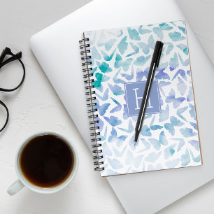 Watercolor Butterflies Monogrammed Notebook