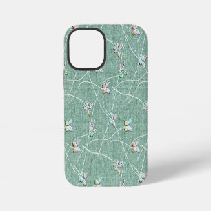 Watercolor Butterflies on Mint Green iPhone 12 Mini Case