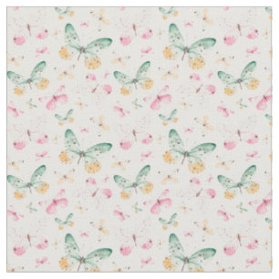 Watercolor Butterflies Pattern Fabric