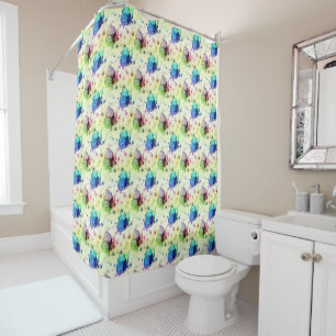 Watercolor Butterflies Shower Curtain