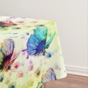 Watercolor Butterflies Tablecloth