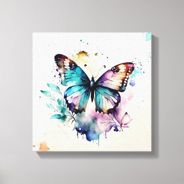 Watercolor Butterfly 1 Canvas Print (Front)