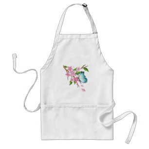 Watercolor Butterfly and Blossoms Standard Apron