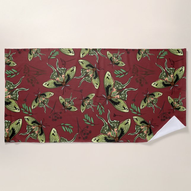 Watercolor butterfly and lavender flower Yoga Mat (Front)