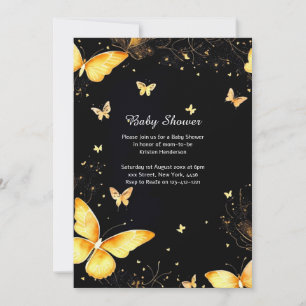 Watercolor Butterfly Baby Shower Invitation